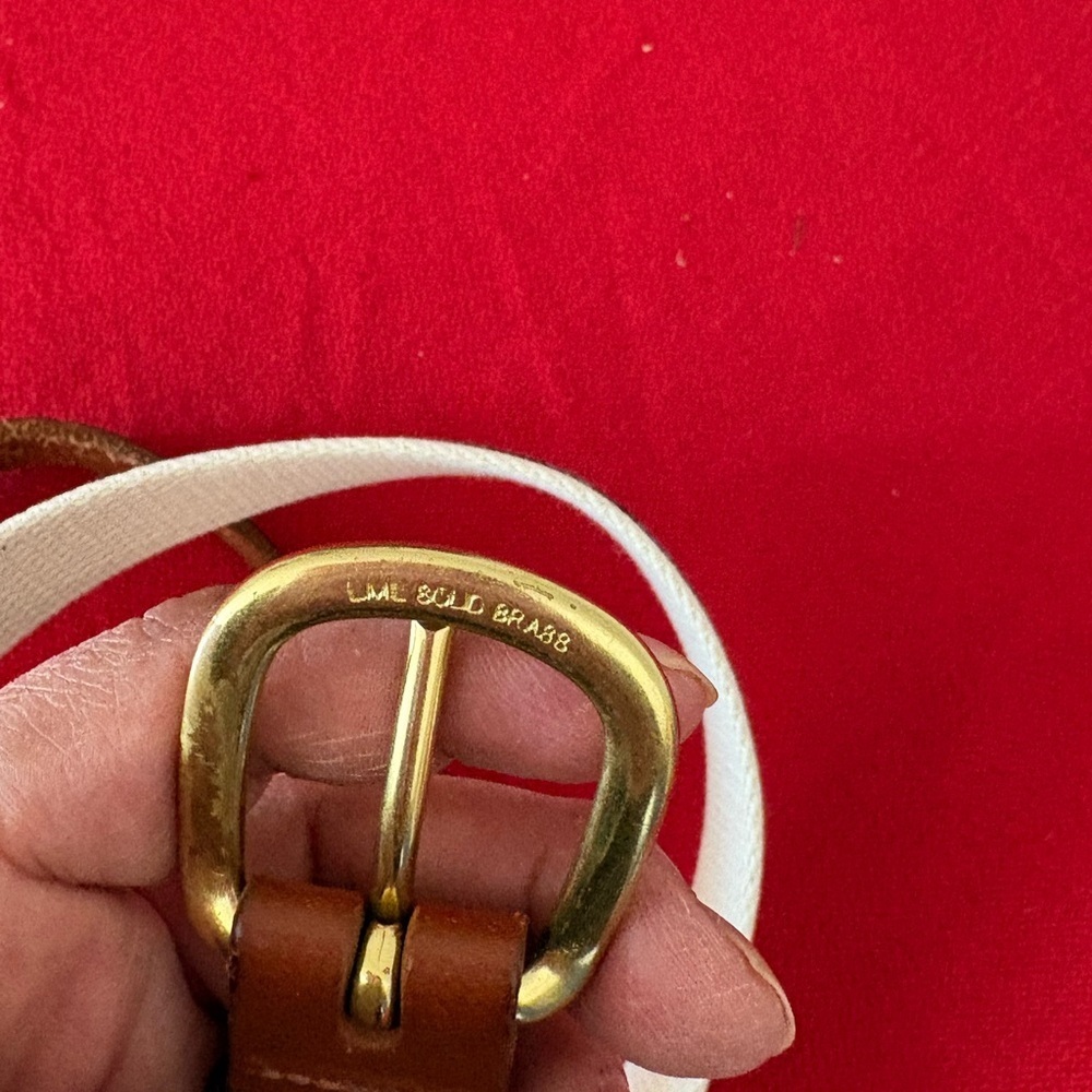 EUC Blue Fish On Navy Leather & Ivory
Canvas Belt . Leather Man USA - Picture 3 of 11